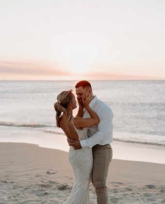 coast port beach wedding